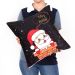 Almofada Natalina de Suede 40cm x 40cm Estampada Papai Noel na Chaminé com Refil de Silicone