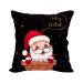 Almofada Natalina de Suede 40cm x 40cm Estampada Papai Noel na Chaminé com Refil de Silicone