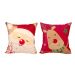 Almofada de Natal Estampada Suede 2 Unidades 40cm x 40cm com Refil de Silicone
