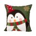 Almofada de Natal Estampada Suede 2 Unidades 40cm x 40cm com Refil de Silicone Macio