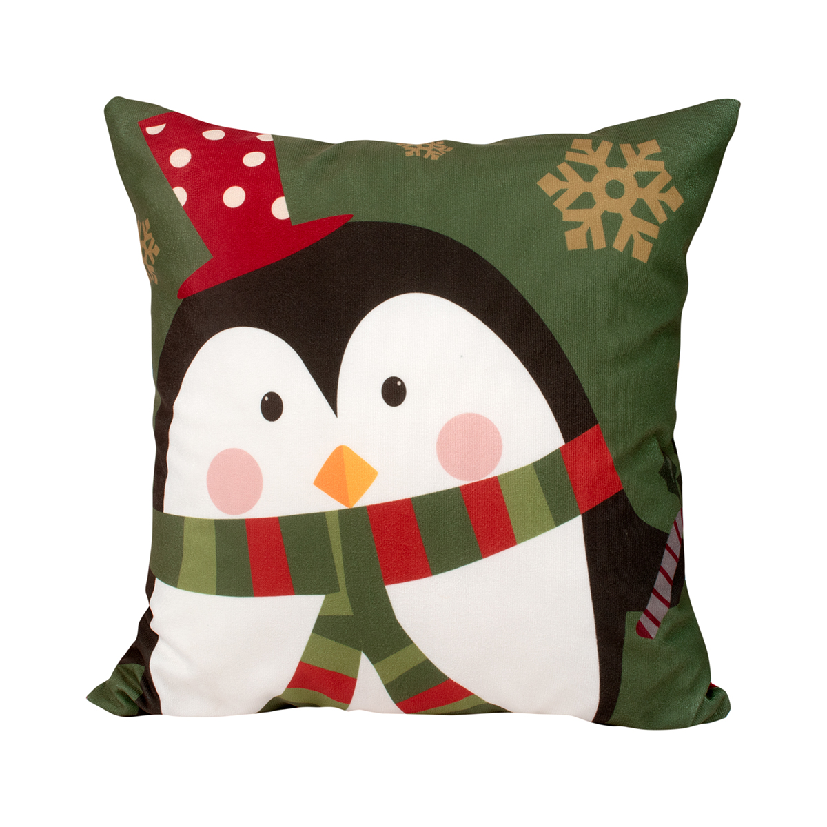 Almofada de Natal Estampada Suede 2 Unidades 40cm x 40cm com Refil de Silicone Macio