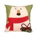 Almofada de Natal Estampada Suede 2 Unidades 40cm x 40cm com Refil de Silicone Macio