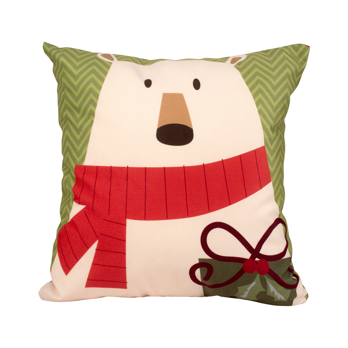 Almofada de Natal Estampada Suede 2 Unidades 40cm x 40cm com Refil de Silicone Macio
