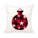 Almofada de Natal Estampada Tecido Suede 3 Unidades 40cm x 40cm com Refil de Silicone