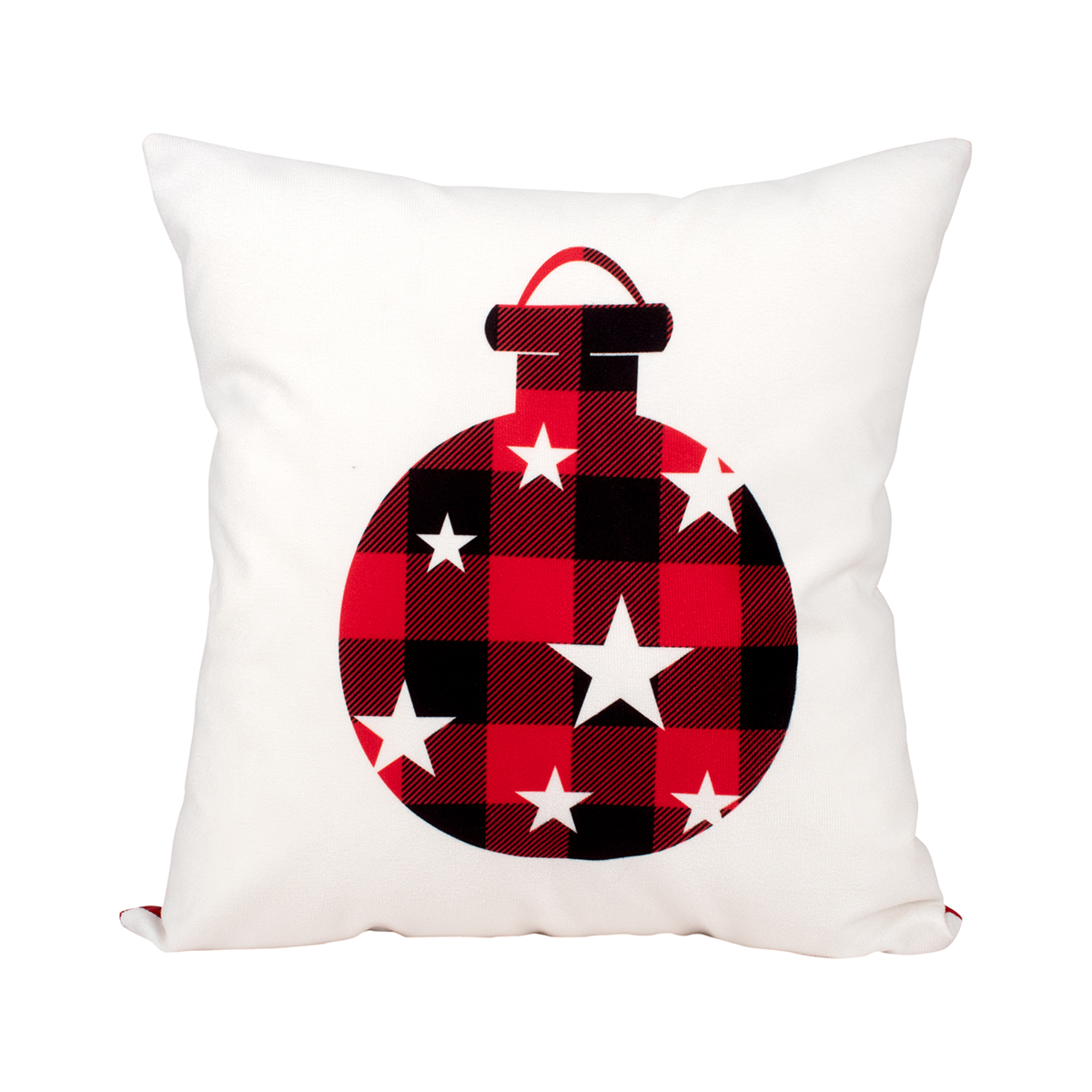 Almofada de Natal Estampada Tecido Suede 3 Unidades 40cm x 40cm com Refil de Silicone