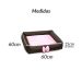 Cama Pet Extra Grande Nick 70cm x 70cm x 15cm Rosa