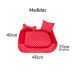 Cama Pet Extra Grande Onix 70cm x 70cm x 15cm Com Almofadas Decorativa
