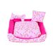 Cama Pet Extra Grande Onix 70cm x 70cm x 15cm Com Almofadas Decorativa
