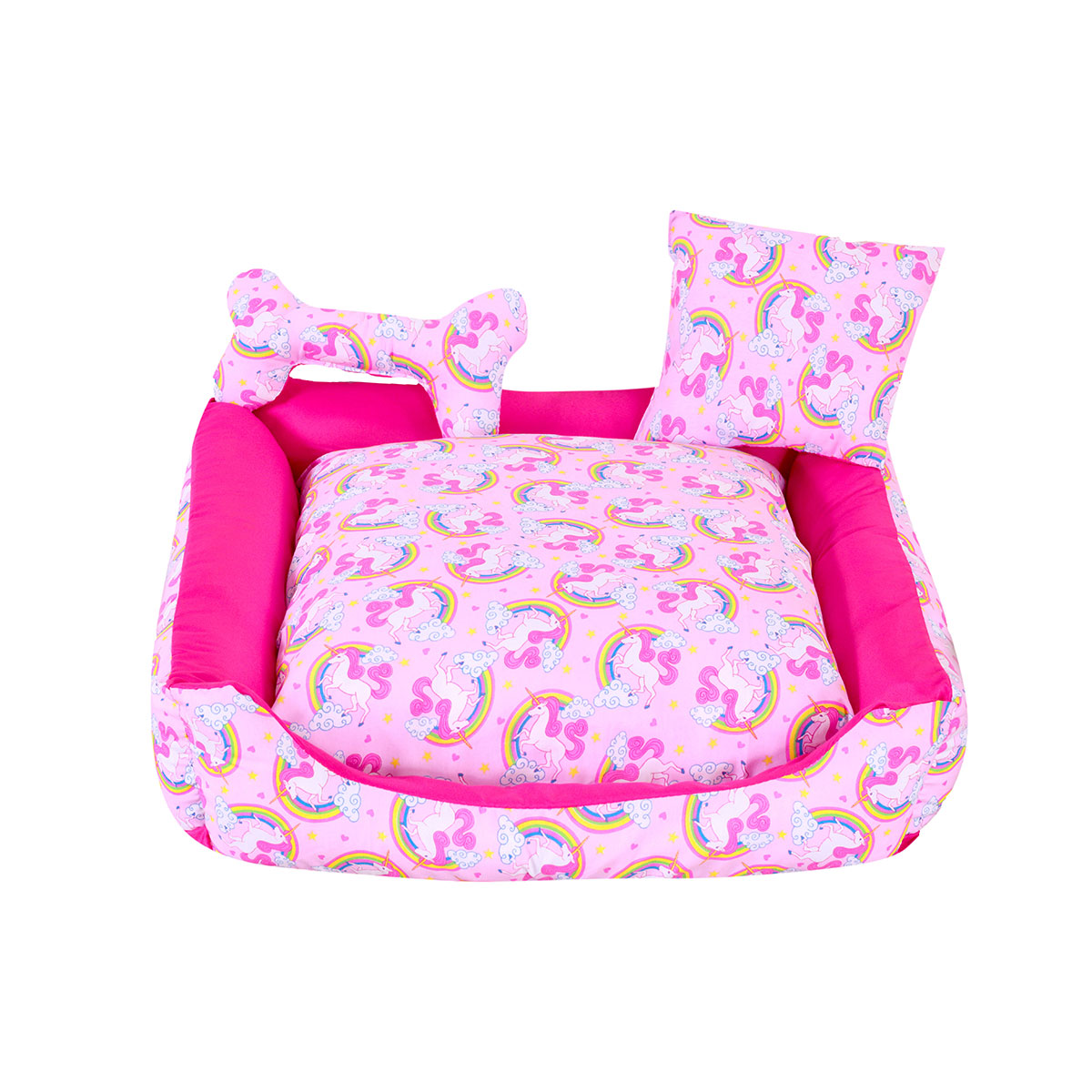 Cama Pet Extra Grande Onix 70cm x 70cm x 15cm Com Almofadas Decorativa