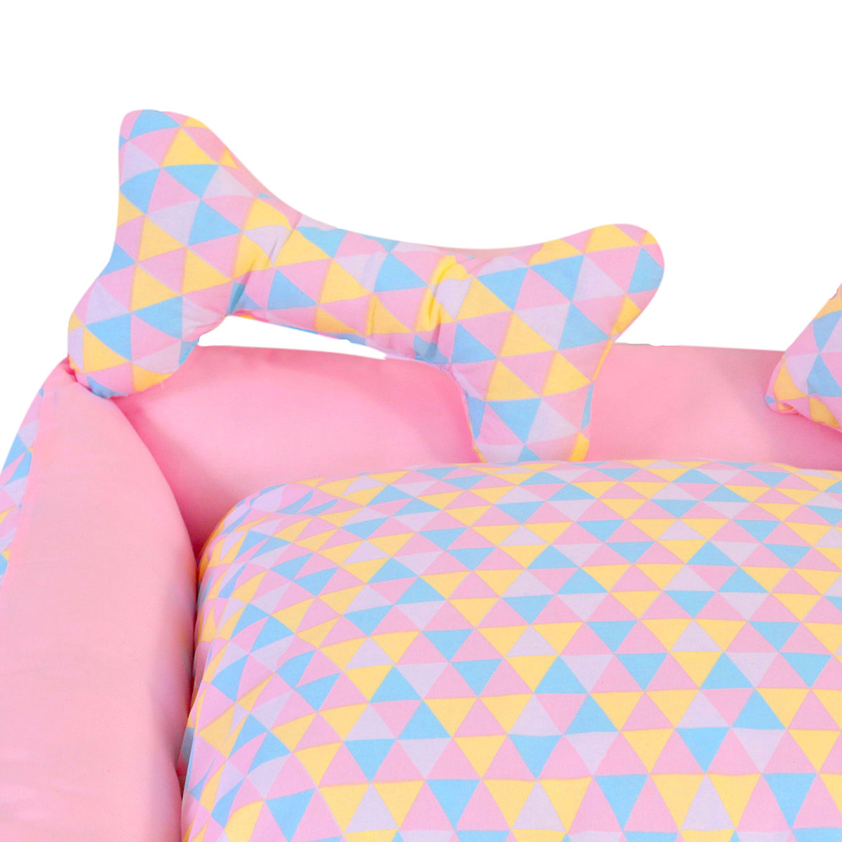Cama Pet Extra Grande Onix 70cm x 70cm x 15cm Com Almofadas Decorativa