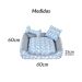 Cama Pet Extra Grande Onix 70cm x 70cm x 15cm Com Almofadas Decorativa
