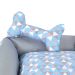 Cama Pet Extra Grande Onix 70cm x 70cm x 15cm Com Almofadas Decorativa