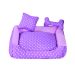Cama Pet Extra Grande Onix 70cm x 70cm x 15cm Mila Com Almofadas Decorativa