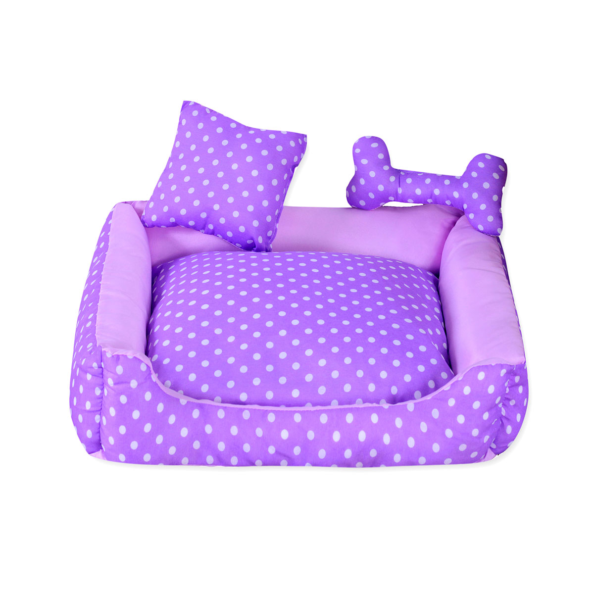 Cama Pet Extra Grande Onix 70cm x 70cm x 15cm Mila Com Almofadas Decorativa