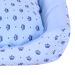 Cama Pet Extra Grande Onix 70cm x 70cm x 15cm Realeza Azul Com Almofadas Decorativa