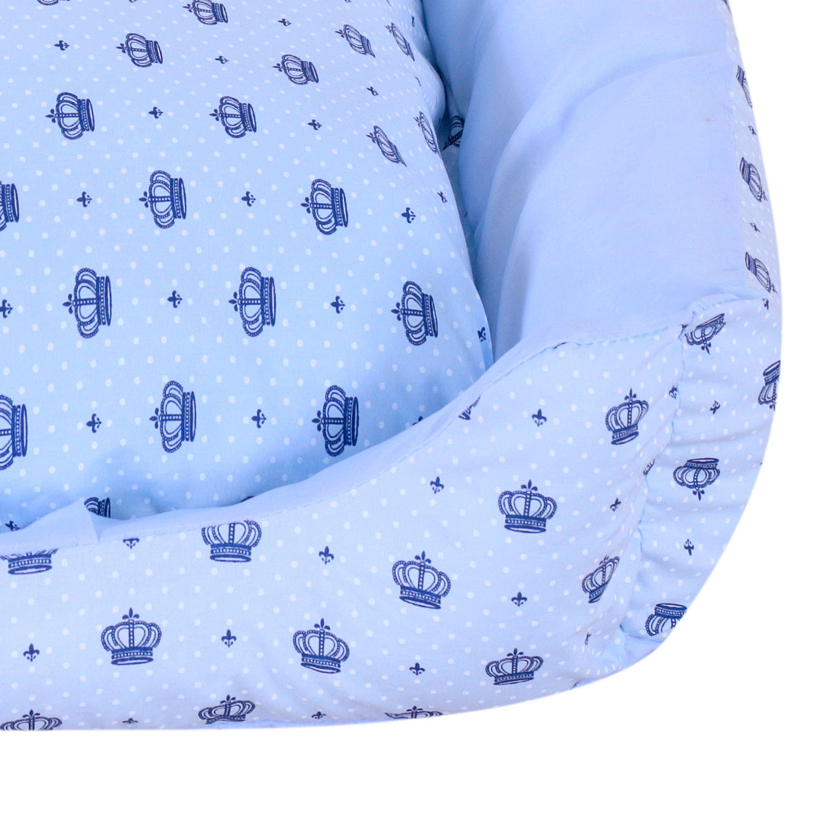 Cama Pet Extra Grande Onix 70cm x 70cm x 15cm Realeza Azul Com Almofadas Decorativa