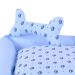 Cama Pet Extra Grande Onix 70cm x 70cm x 15cm Realeza Azul Com Almofadas Decorativa