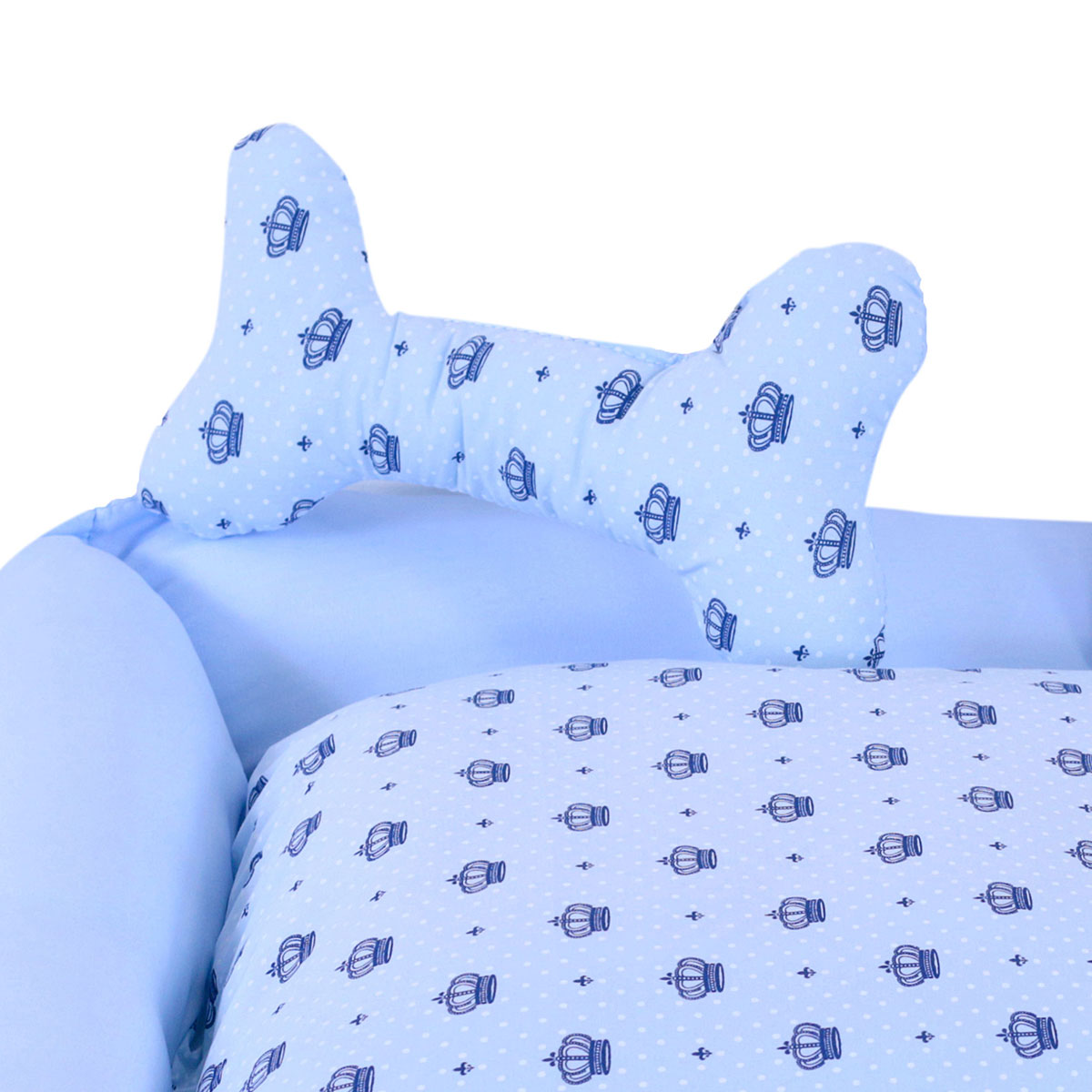 Cama Pet Extra Grande Onix 70cm x 70cm x 15cm Realeza Azul Com Almofadas Decorativa