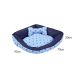 Cama Pet Grande 70cm x 70cm x 20cm Realeza Azul Com Almofada Decorativa