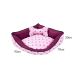 Cama Pet Grande 70cm x 70cm x 20cm Realeza Rosa Com Almofada Decorativa