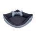 Cama Pet Grande Impermeável 70cm x 70cm x 20cm Chumbo Com Almofada Decorativa