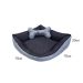 Cama Pet Grande Impermeável 70cm x 70cm x 20cm Chumbo Com Almofada Decorativa