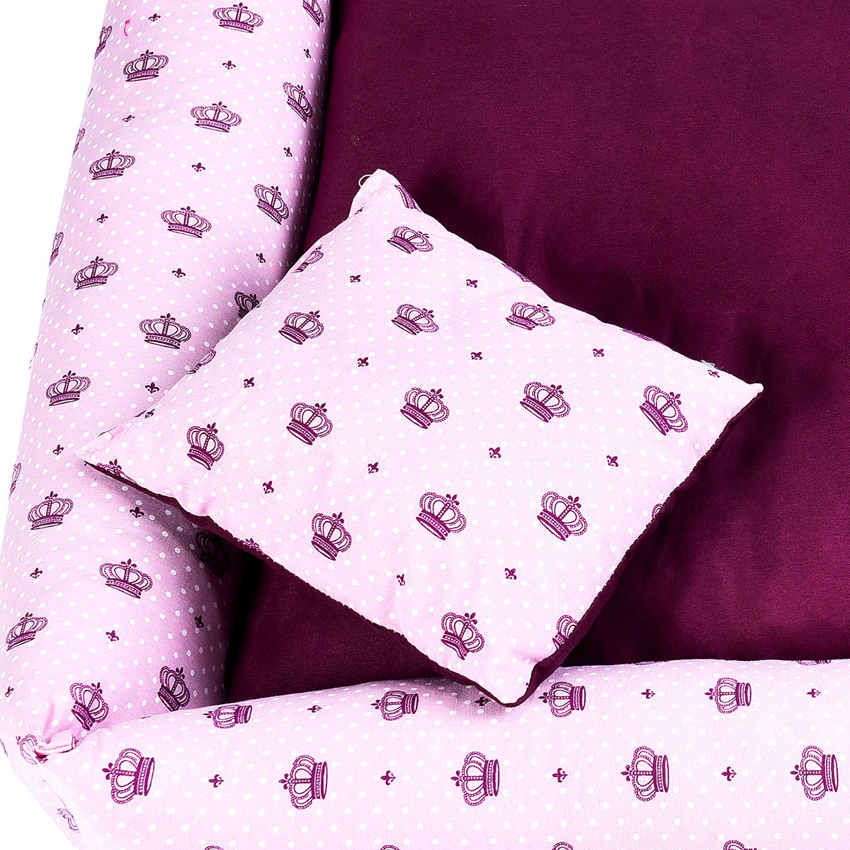 Cama Pet Grande Simples Top 60cm x 60cm x 15cm Realeza Rosa Com Almofada Decorativa