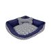 Cama Pet Média 60cm x 60cm x 20cm Criative Azul Com Almofada Decorativa