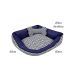 Cama Pet Média 60cm x 60cm x 20cm Criative Azul Com Almofada Decorativa