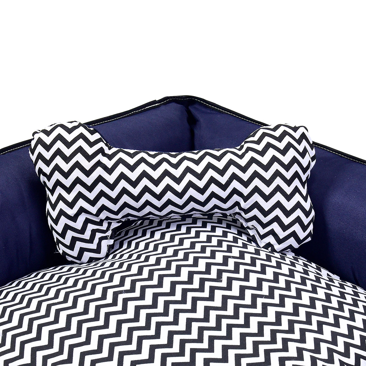 Cama Pet Média 60cm x 60cm x 20cm Criative Azul Com Almofada Decorativa