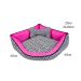 Cama Pet Média 60cm x 60cm x 20cm Criative Pink Com Almofada Decorativa