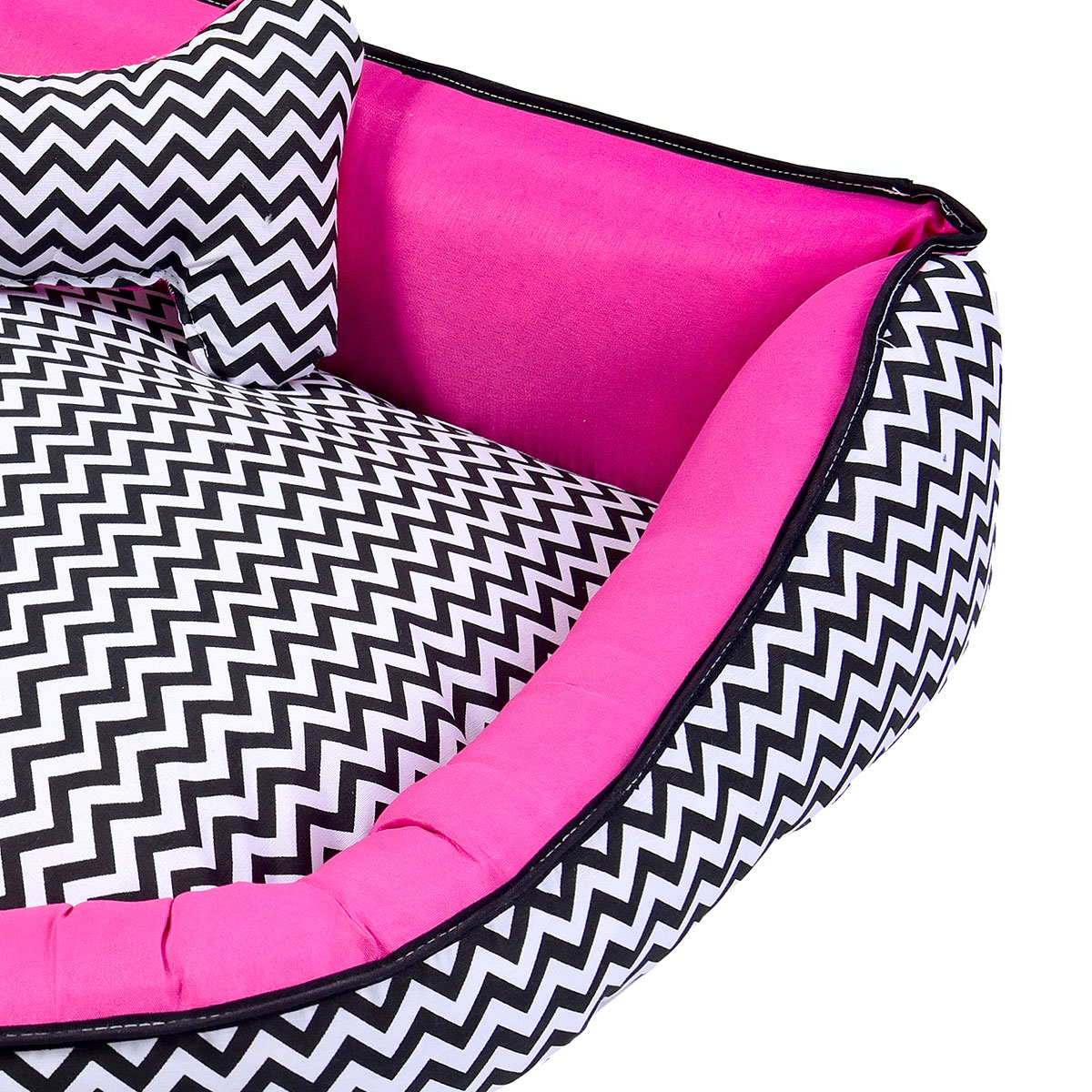 Cama Pet Média 60cm x 60cm x 20cm Criative Pink Com Almofada Decorativa