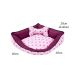 Cama Pet Média 60cm x 60cm x 20cm Realeza Rosa Com Almofada Decorativa