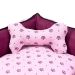 Cama Pet Média 60cm x 60cm x 20cm Realeza Rosa Com Almofada Decorativa