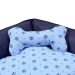 Cama Pet Média Luna Top 60cm x 60cm x 20cm Realeza Azul Com Almofada Decorativa