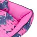 Cama Pet Média Pop 60cm x 60cm x 20cm Pink Com Almofada Decorativa