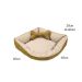 Cama Pet Médio Impermeável 60cm x 60cm x 20cm Avelã Escuro Com Almofada Decorativa