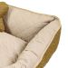 Cama Pet Médio Impermeável 60cm x 60cm x 20cm Avelã Escuro Com Almofada Decorativa