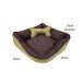Cama Pet Médio Impermeável 60cm x 60cm x 20cm Marrom Claro Com Almofada Decorativa