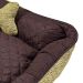 Cama Pet Médio Impermeável 60cm x 60cm x 20cm Marrom Claro Com Almofada Decorativa