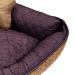 Cama Pet Médio Impermeável 60cm x 60cm x 20cm Marrom Escuro Com Almofada Decorativa