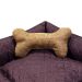 Cama Pet Médio Impermeável 60cm x 60cm x 20cm Marrom Escuro Com Almofada Decorativa