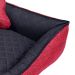 Cama Pet Médio Impermeável 60cm x 60cm x 20cm Vermelha Com Almofada Decorativa