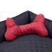 Cama Pet Médio Impermeável 60cm x 60cm x 20cm Vermelha Com Almofada Decorativa