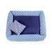 Cama Pet Médio Simples Top 50cm x 50cm x 15cm Criative Azul Com Almofada Decorativa