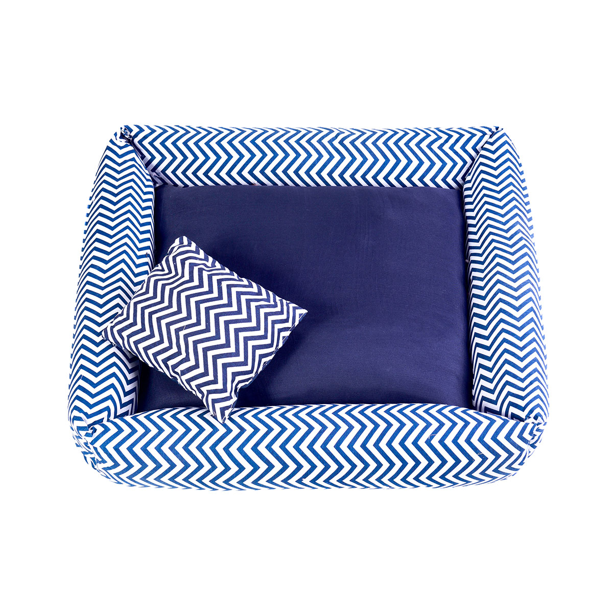 Cama Pet Médio Simples Top 50cm x 50cm x 15cm Criative Azul Com Almofada Decorativa