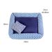 Cama Pet Médio Simples Top 50cm x 50cm x 15cm Criative Azul Com Almofada Decorativa