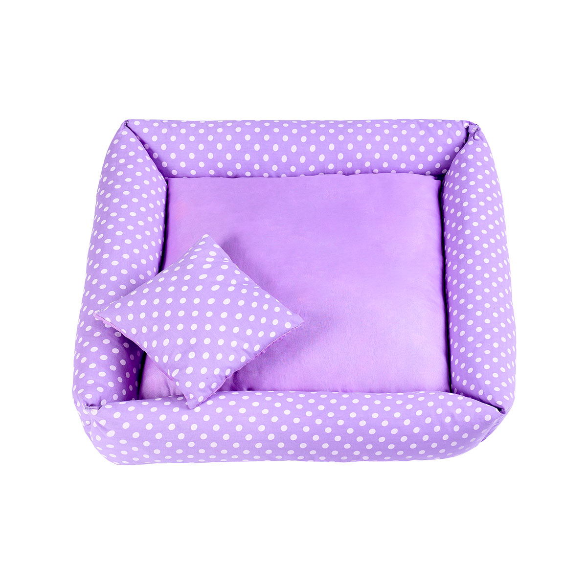 Cama Pet Médio Simples Top 50cm x 50cm x 15cm Mila Com Almofada Decorativa