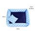 Cama Pet Médio Simples Top 50cm x 50cm x 15cm Realeza Azul Com Almofada Decorativa