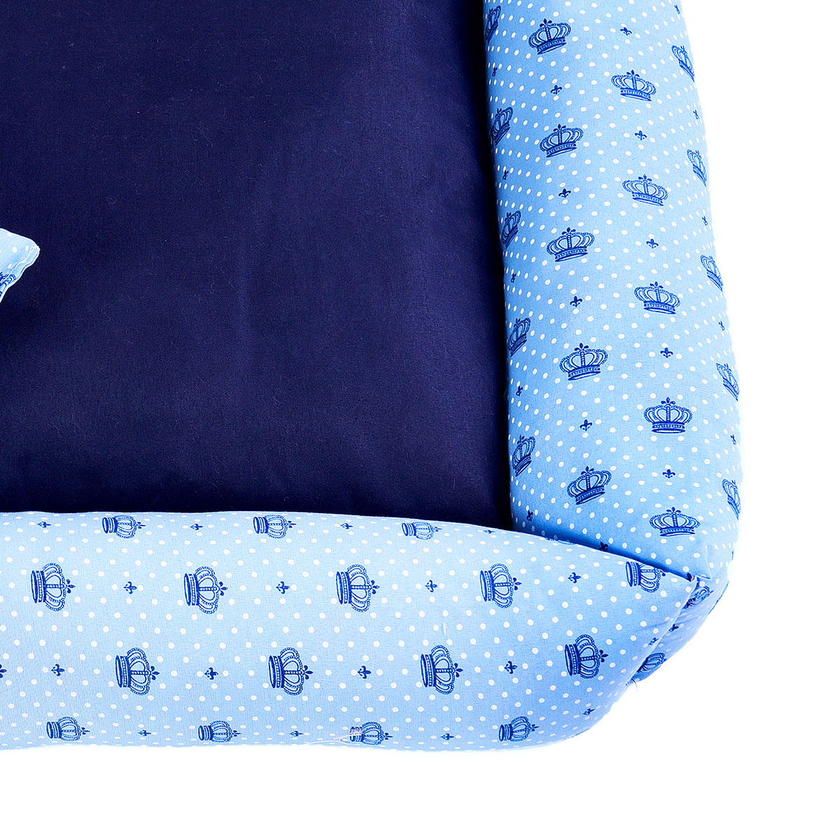 Cama Pet Médio Simples Top 50cm x 50cm x 15cm Realeza Azul Com Almofada Decorativa